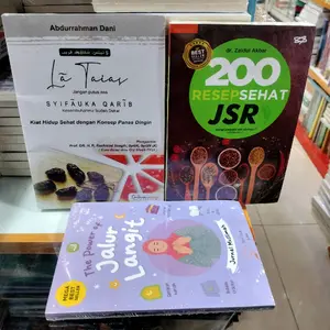 Paket 3 buku la taias, 200 resep jsr, dan the power of jalur langit. langsung dapat 3 buku.