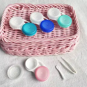 softlens case /Satu set capitan/penjepit softlens tempat softlens / tempat kontak lensa Pinset Contact Lens