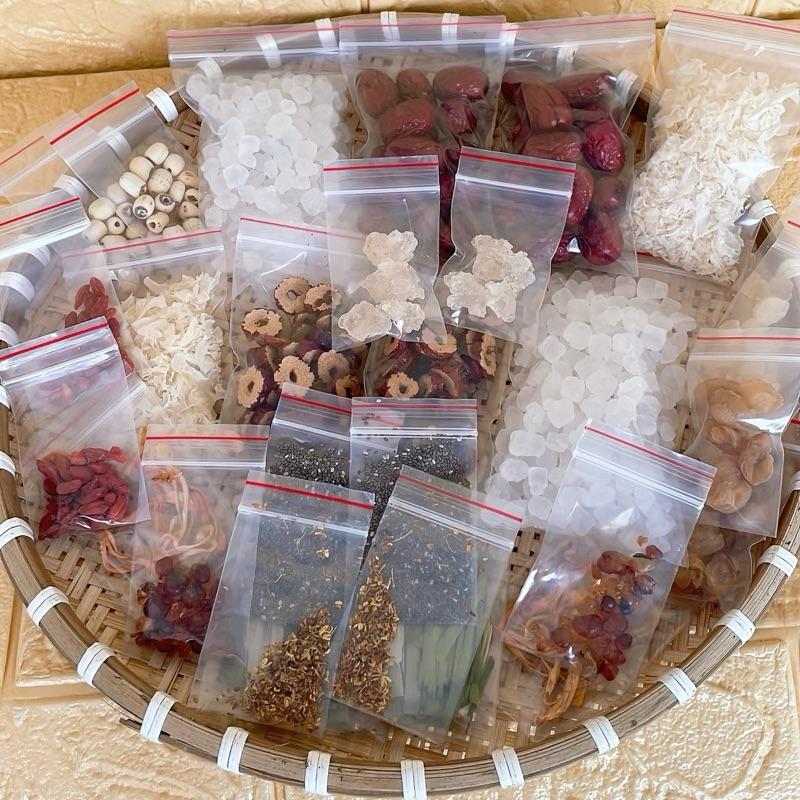 Mua 6 Tặng 6 Nhận 12 Set Nguyên Liệu Nấu Chè Dưỡng Nhan Lệ Đào Tuyết Yến Khô 300g 14 Vị - Tặng Set Nguyên Liệu 14 Vị 300g - Nước Trà Tea - Trúc Ly Food