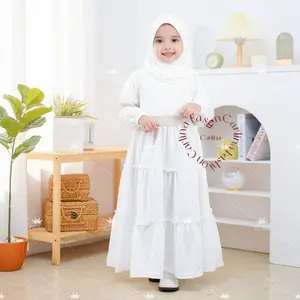 Gamis Anak Perempuan Dress Manasik Renda Cantik Carlina Fashion
