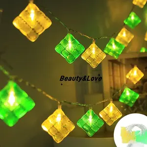 Lampu Hias Tumbler Bentuk Ketupat 8 Meter / Lampu Tumbler lebaran idul Fitri Pelangi Lampu Hias Ketupat / Lampu Hias Lebaran Lampu Hiasan Ramadhan Lampu Tira Kamar Aesthetic / Lampu Natal 8 Meter Untuk Dekorasi Rumah Warna Warni Lampu Ketupat