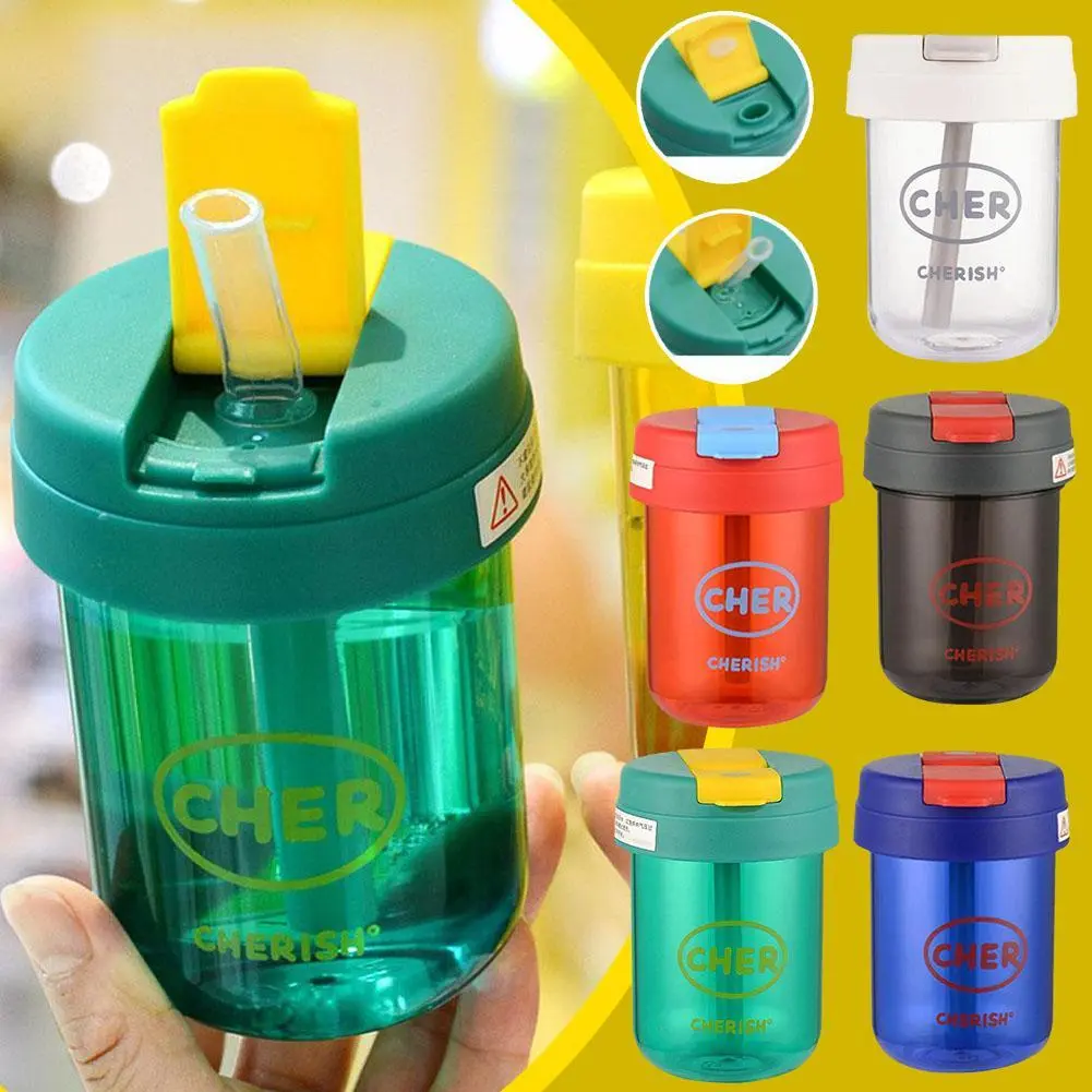 5 Colors Portable Thickened Large-capacity Water Cup Fashion Plastic Cup For Kids A1P7