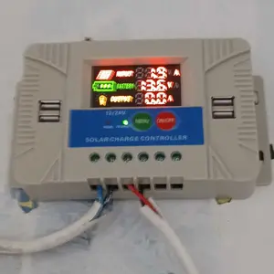 MPPT100A SCC PWM untuk baterai lithium Controller Panel Surya 12V 24V 30A Solar charger controler