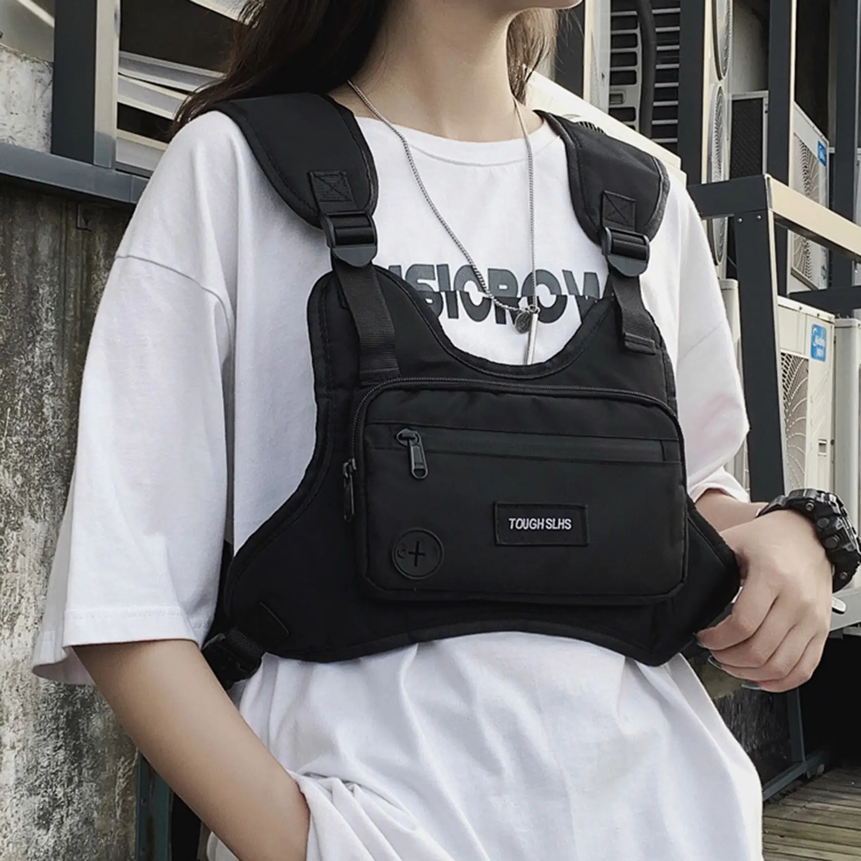 Chest Bag Large Capacity sports casual vest bag for Men Women