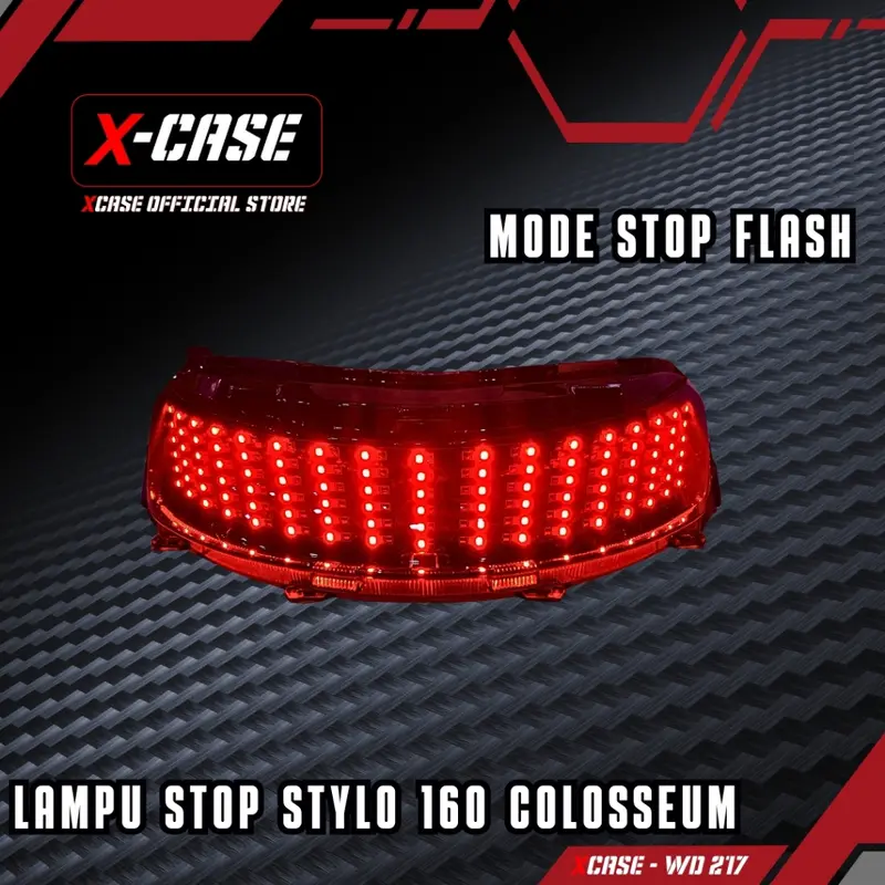 X-Case Stoplamp Honda Stylo 160 Running Colosseum 8 Mode Tombol Click WD 217 Motor Motorcycle 3