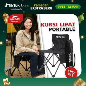 Speeds Kursi Lipat Outdoor Kursi Lipat Camping Portable Kuat Serbaguna Bahan Oxford Polyester Furnitur Berkemah Camping Furniture Indonesia 031-14 Hitam