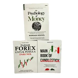 SATU PAKET Isi 3 BUKU bestseller The psychology of money + Paham Forex + Main Book Of Candlestick - by Morgan Housel & Ananta Susilo - Resep -  Habits