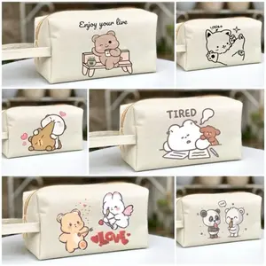 Pouch Kosmetik Dinnir Tempat Kosmetik 18 x 10 x 7 dengan Desain Lucu dan Menyenangkan