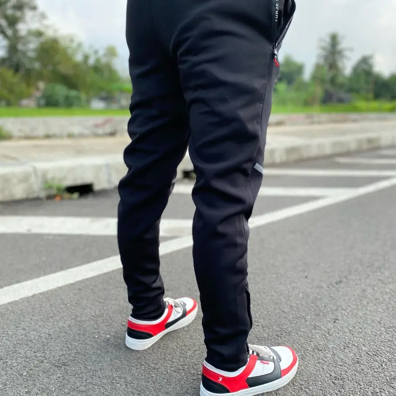 Celana training pria panjang gym running jogging yoga bahan elastis dan tebal Sport  Olahraga 6