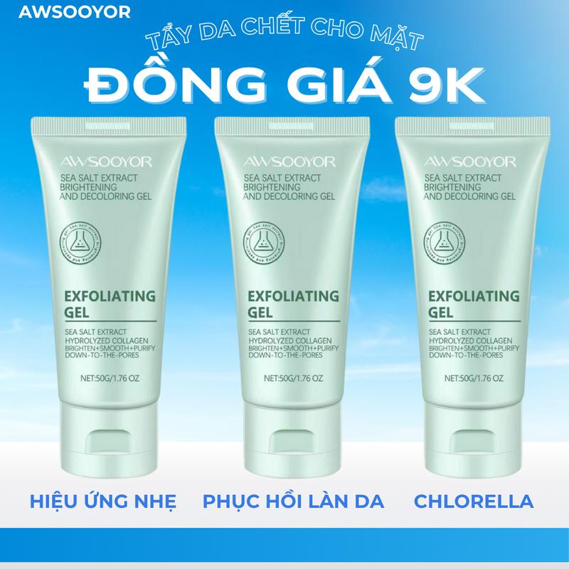 Chlorella Exfoliating dành cho mặt tẩy tế bào chết Kiểm soát dầu Làm sạch sâu Tẩy tế bào chết thu nhỏ lỗ chân lông Tươi mới | Phù hợp với mọi loại da Phù hợp cho cả nam và nữ