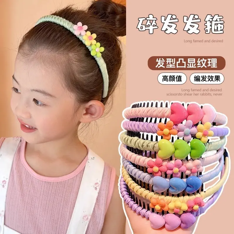 Băng Đô Tóc Răng Cho Bé Gái, Chống Trượt, Thiết Kế Hoạt Hình Và Hoa Dễ Thương, Thích Hợp Để Hoàn Thiện Tóc Con, Băng Đô Nơ, Phụ Kiện Tóc 6