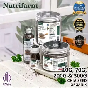 Nutrifarm NEW CHIA SEED gram original organik 300G HALAL Indonesia Matcha Antioksidan Tinggi
