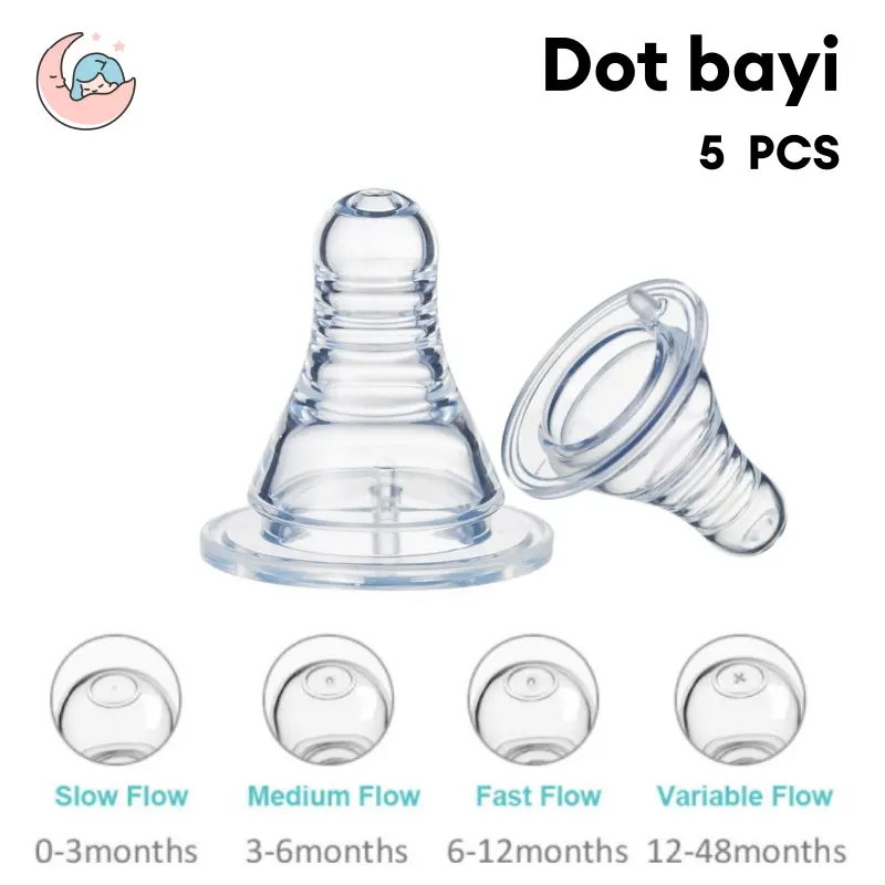 5 PCS Dot Bayi 3.8 Cm Dot Standar BPA Free Dot Leher Tipis Dot Benang Dot Bayi XNZ