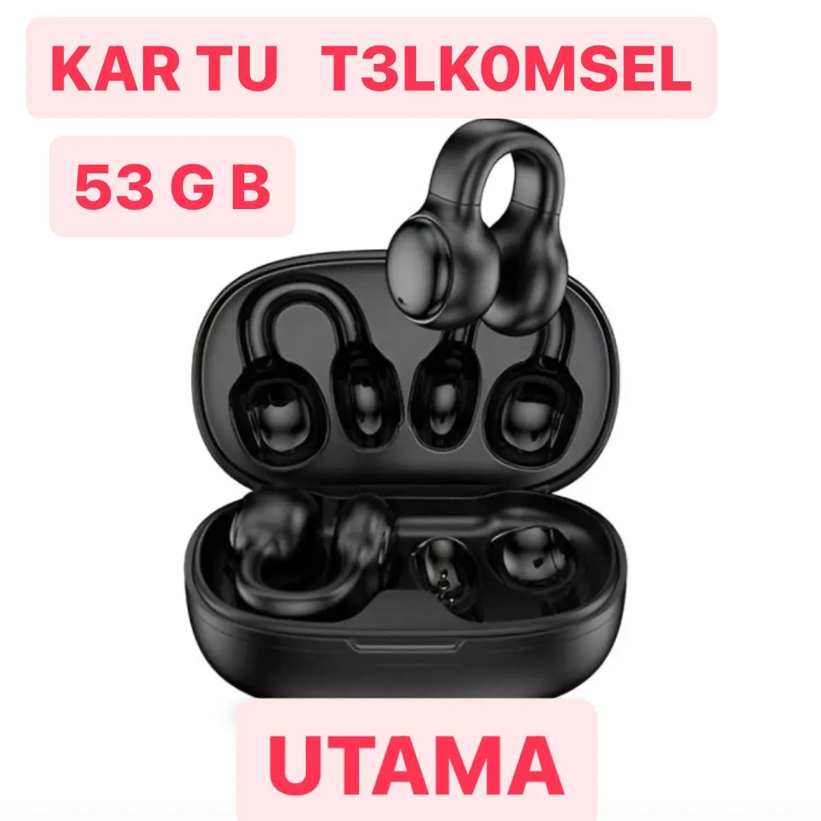 T3LK0MSel 53 GB - Earphone Gaming Bass super jernih Wireless