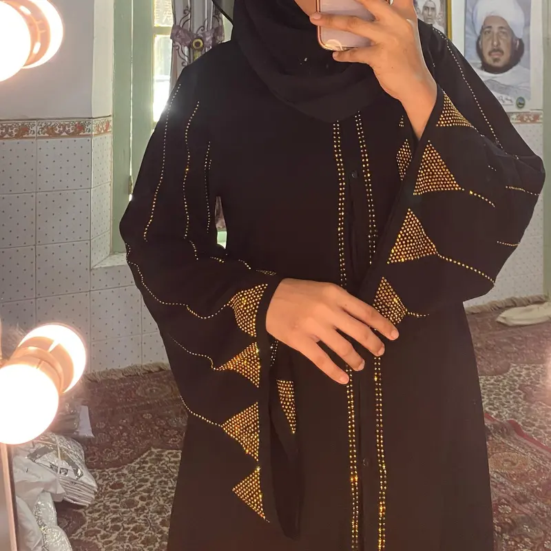 Abaya Dubai Jetblack Gamis Syari Model RimpeL - Muslim DUBAI RAECA ELEGANT Dress 1