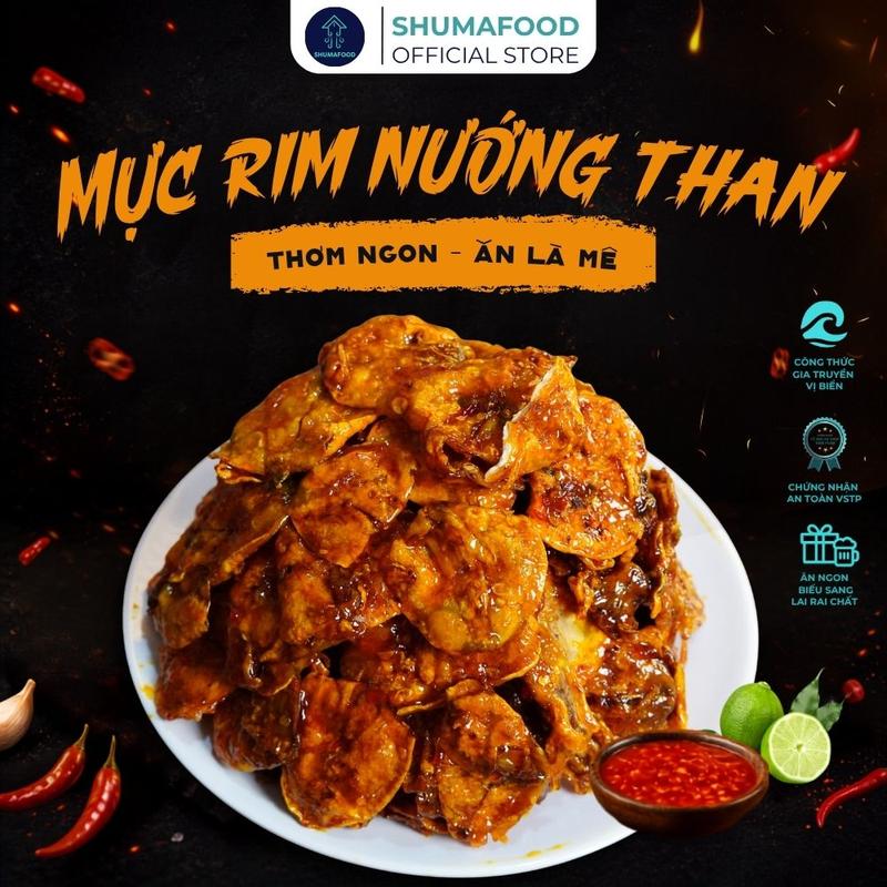 Khô mực rim nướng than Shumafood chuẩn mực đất dai ngon Snack Ăn Vặt