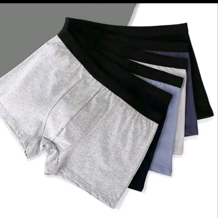 celana dalam isi4pcs celana UNDERWEAR BOXER lakilaki bahan katunlembut karet elastis nyamandi pake ternyaman terlaris Pria Pendek Dewasa Hitam Cowok Motif Kotak Remaja Modest Cuci Kering Spandex XXL 2