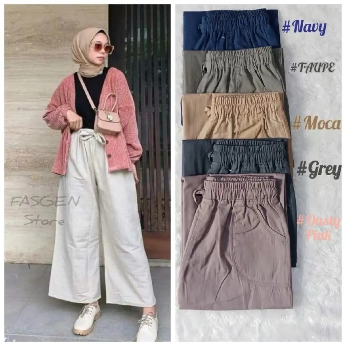 Kulot Widi Pants 100 Rb Dapat 3 Pcs / Kulot Katun Soft Premium / Kulot Model Terbaru Celana Panjang Twill Nyaman