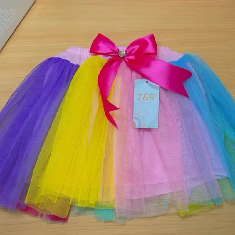 Rok Tutu Anak Pendek (size 6bulan-12 Tahun) Rok Tutu Rainbow 4