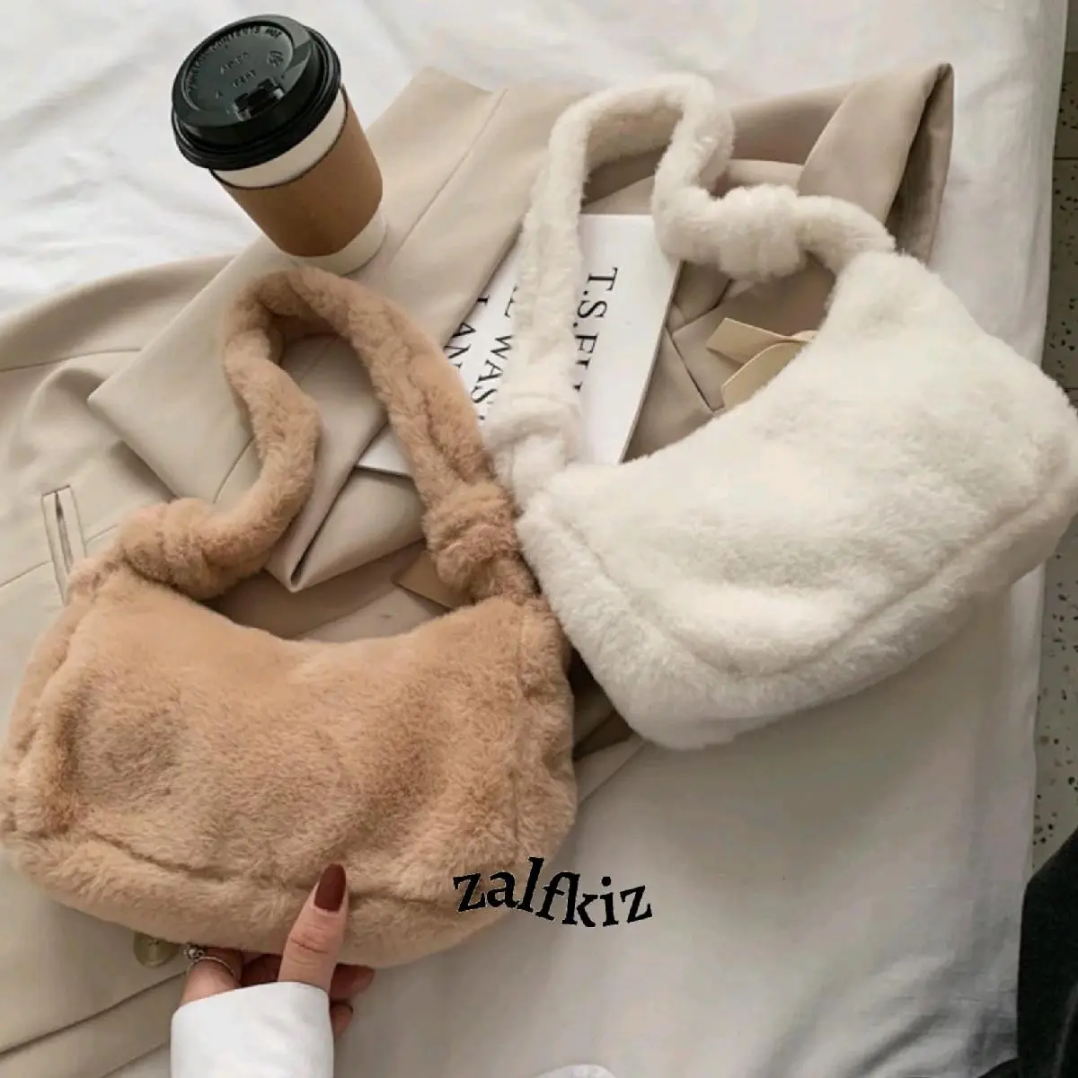 Tas Bahu Wanita Korea Kekinian Tas bulu wanita Tas Totebag Tas mini Aesthetic Selempang viral ootd hits kasual Polos Slingbag