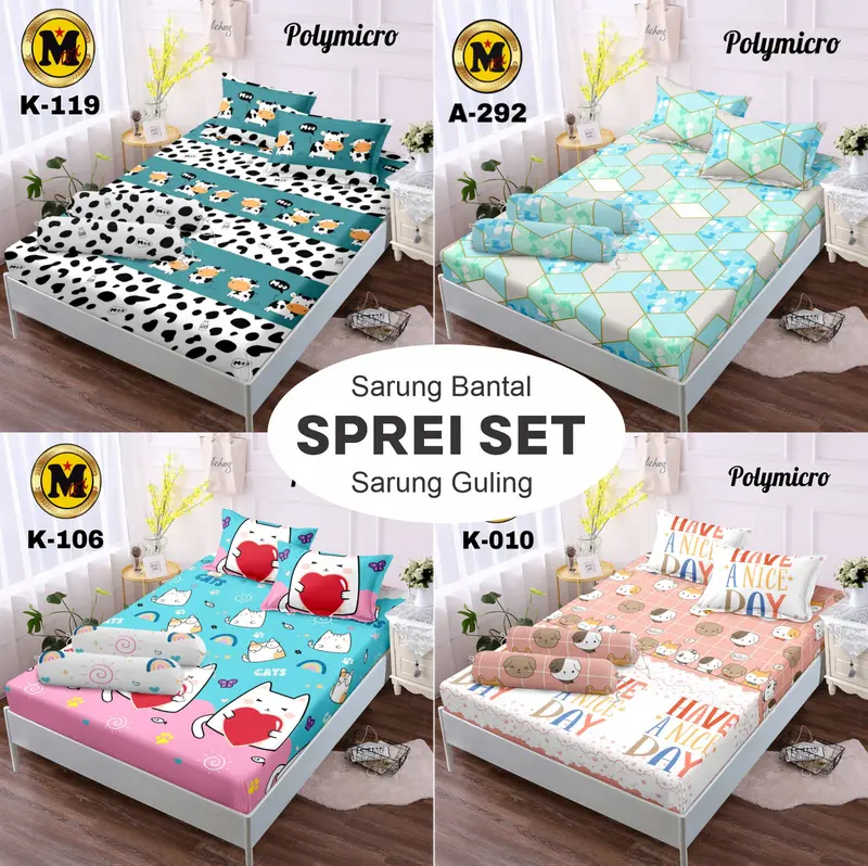 SP Homemade Tinggi 20cm Kualitas Bahan Tebal Dingin Lembut - Sarung Bantal dan Guling Sheets & Pillowcases adem Multicoloured Kain Karet Katun Resleting Seprei 0