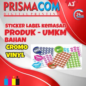 STICKER KEMASAN LABEL PRODUK - BAHAN UKURAN A3+