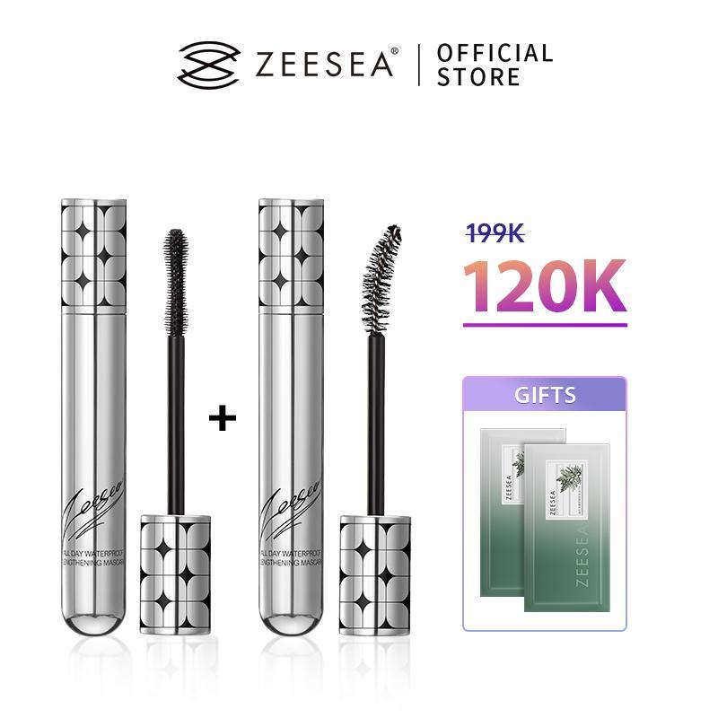  【Link phát trực tiếp COMBO 2 Mascara ZEESEA mỹ phẩm Không Thấm Nước Lâu Trôi 36H Chống Nhòe Làm Dài Lông Mi Làm Đầy Sợi Làm Cong Trang Điể Chống Mồ Hôi 1pcs +  Free Gift Khăn tẩy trang 2pcs 