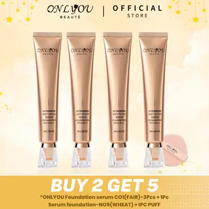 ONLYOU Serum Foundation Concealer, Pengontrol Minyak, Kulit Kering, Pelembab Tahan Lama & Serum Foundation Melembabkan dan tembus cahaya SPF25 PA+++ 【COD】