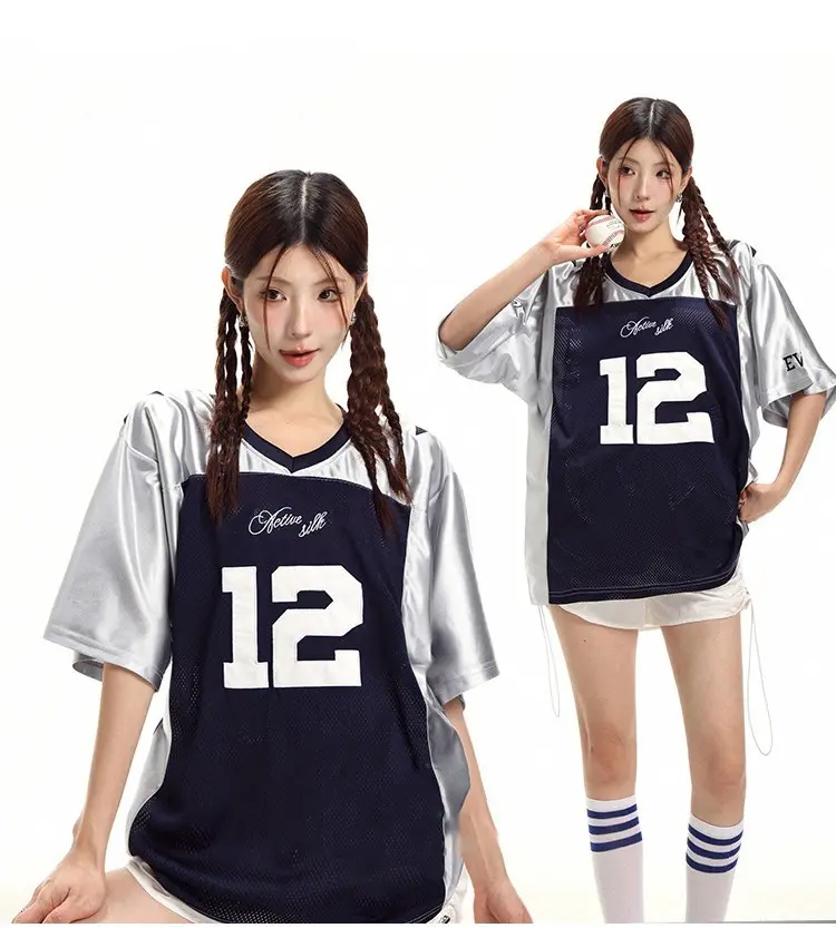 COQUETTE JERSEY American sports niche couple short sleeved t-shirt for men and women