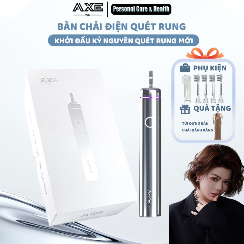 【COD Bàn Chải Đánh Răng Điện Rung, AxeTech, Với Năm Chế Độ Làm Sạch Khác Nhau, Được Làm Bằng Thép Không Gỉ 304, Với Lông Bàn Chải Mềm DuPont, Chống Thấm Nước Hoàn Toàn, Sạc Nhanh, Thời Lượng Pin 60 Ngày, [Thanh Toán Khi Nhận Hàng]