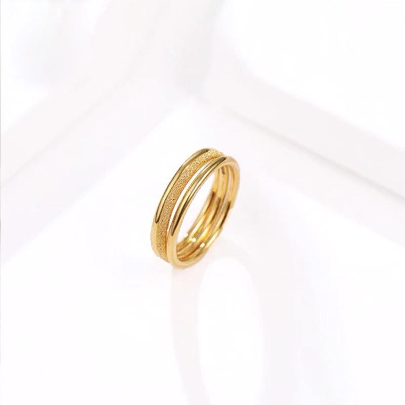 Product Introduction of Women's Rings Set New Fashion and Simplicity Titanium Steel Ring Three Piece Set Polished Stainless Steel Rings 21