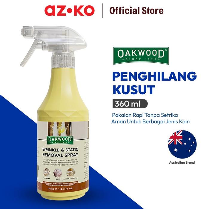 Gambar AZKO Oakwood Spray Penghilang Kusut & Statis 360 ml - Kuning Spray Anti Kusut Anti Statis Perawatan Pakaian dari AZKO ID Kota Administrasi Jakarta Pusat Tokopedia