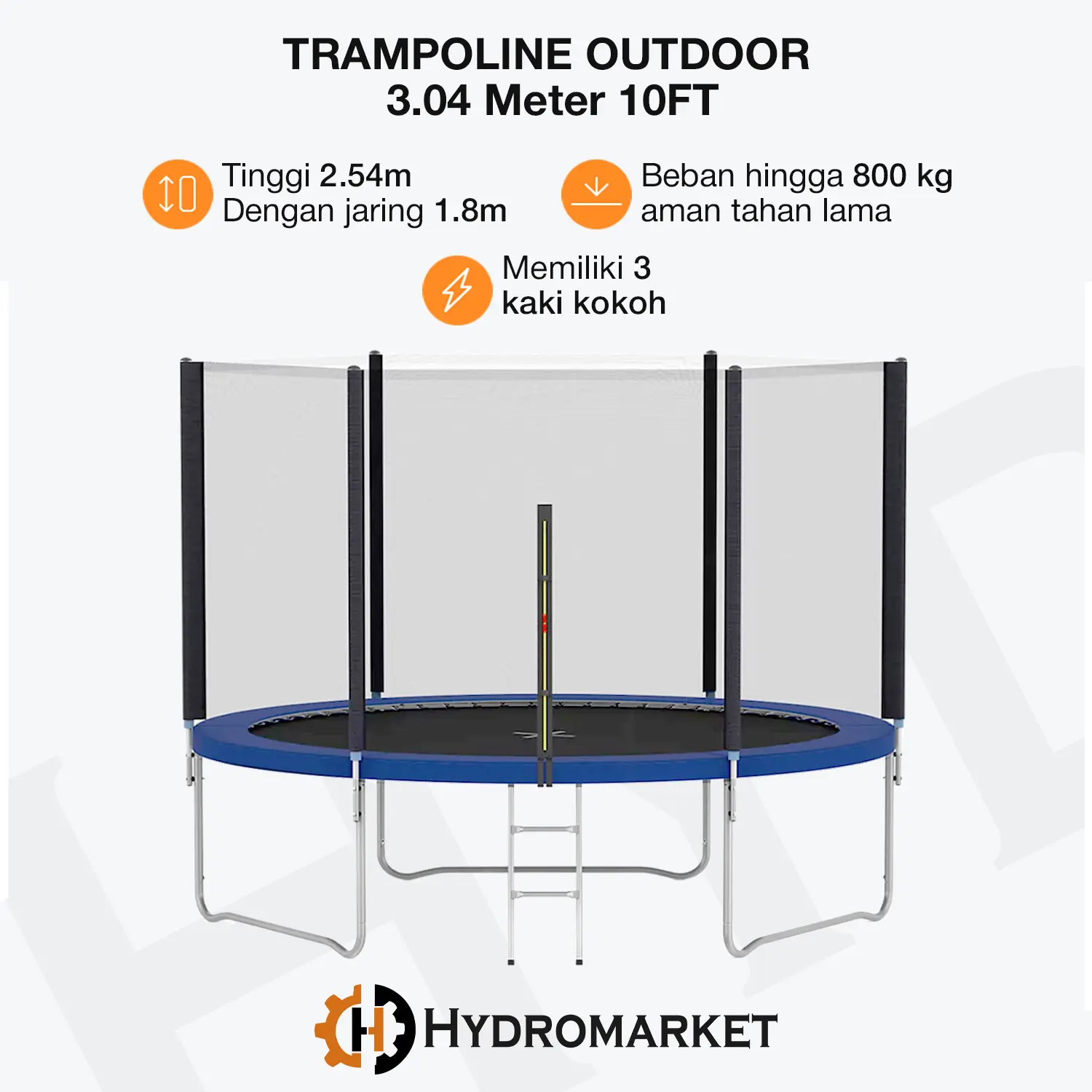 Trampolin Anak Olahraga 10feet 3m / Premium Trampoline Fitness - Termurah Terbaik