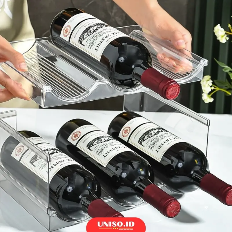 uniso rak botol organisir acrylic transparan dapat di susun tingkat bottle organizer rac transparent Acrylic 0