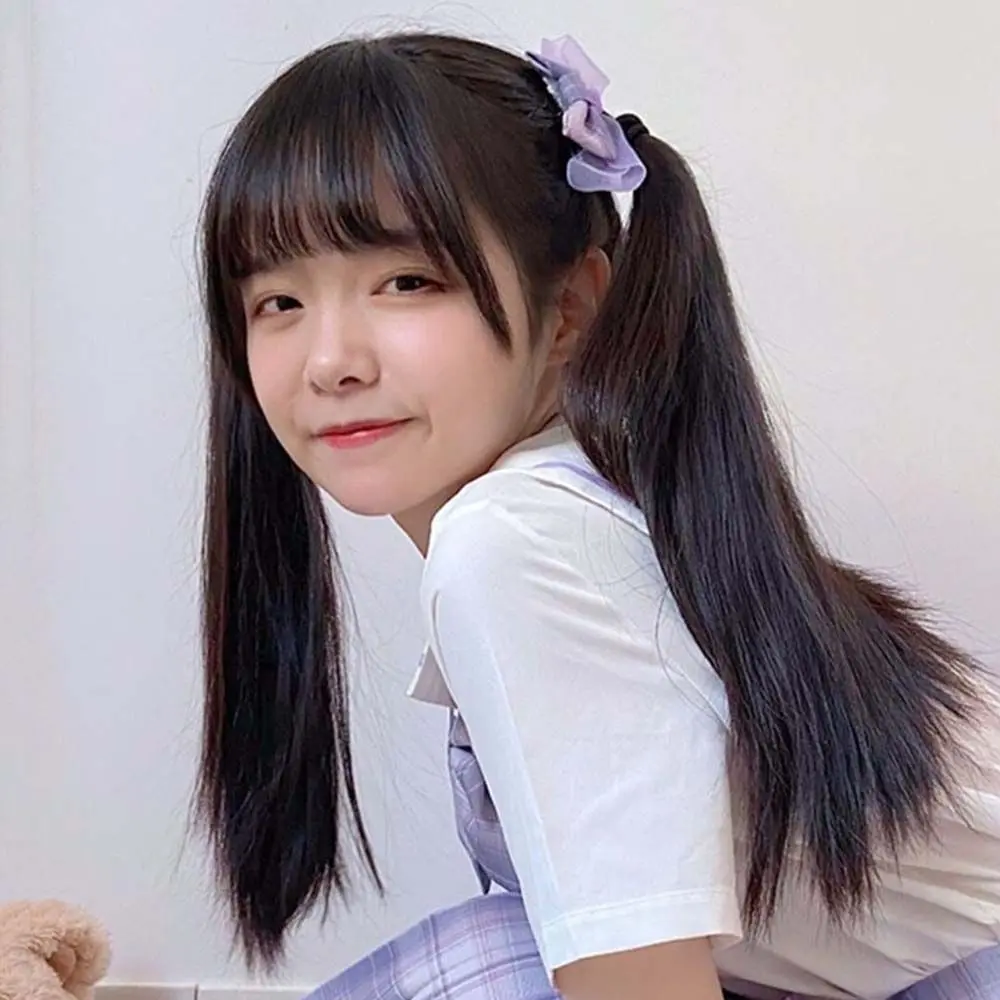 Tóc Đuôi Ngựa Cosplay Màu Đen Tự Nhiên, Phụ Kiện Tóc, Kẹp Tóc, Sợi Đuôi Ngựa Tổng Hợp, Tóc Giả Dài Thẳng, Dây Rút, Nối Tóc Đuôi Ngựa Nữ Women Wig