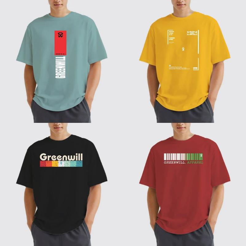 Product Introduction of Kaos 100rb 8 Pcs Kaos GreenWill Baju Atasan Lengan Pendek Pria Wanita Dewasa T-Shirt Hitam Distro Oblong 9