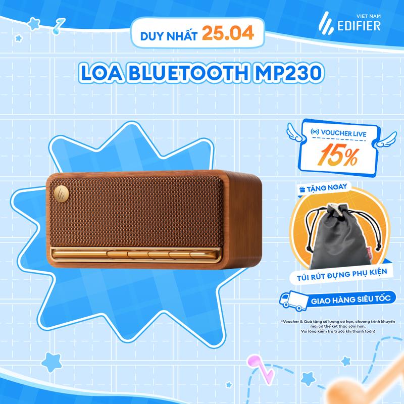 Loa Bluetooth 5.0 Edifier MP230 - Thiết kế cổ điển - Vỏ gỗ chống dội âm - Khe cắm thẻ nhớ - Pin 10h | Hàng chính hãng Bảo hành 15 tháng Củ Loa Nghe Nhạc