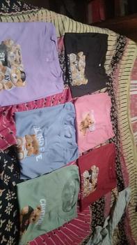Product Review of 90rb Dapat 6 Pcs Kaos Wanita Motif Blind Eye Lengan Pendek Bahan Babyterry Slim-fitting Cocok Untuk Santai from s**9 2