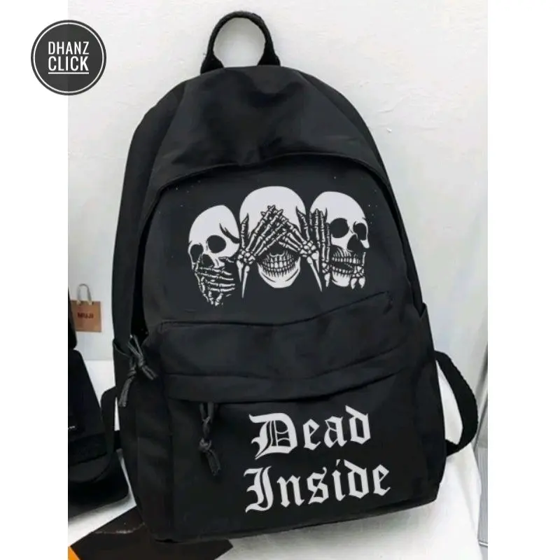 TAS RANSEL SEKOLAH DEAD INSIDE~Tas Punggung pria dan wanita~Ransel kuliah backpack 4