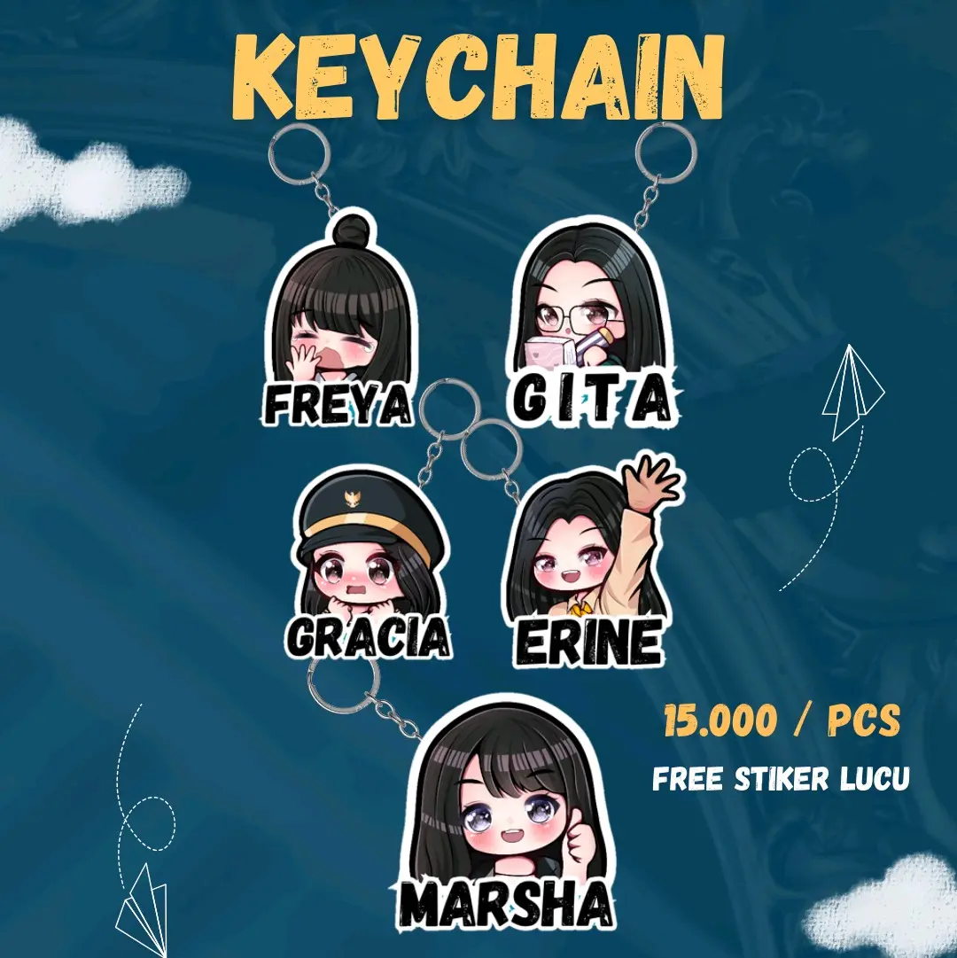 Gantungan Kunci Akrilik Member JKT48 free stiker lucu Ganci