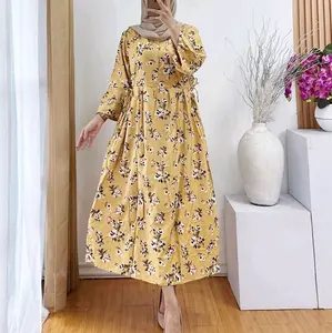 Daster Belinda Lengan Panjang 3/4 Gamis Rayon Kekinian Busui Murah Muslim Midi Wanita Motif Dewasa Katun Pesta Remaja Dress Kondangan Mewah Gaun