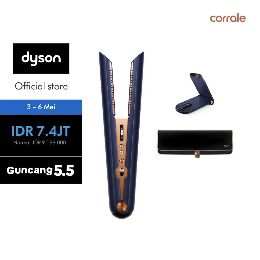 Dyson Corrale  Hair Straightener HS07 (Prussian Blue/Rich Copper) - Catokan Rambut