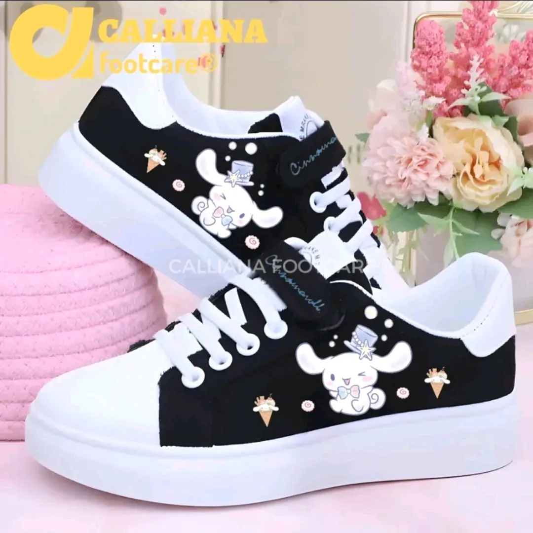 Sepatu Anak Perempuan Cinnamaroll Karakter Fashion Sneaker Kasual Anak Kekinian