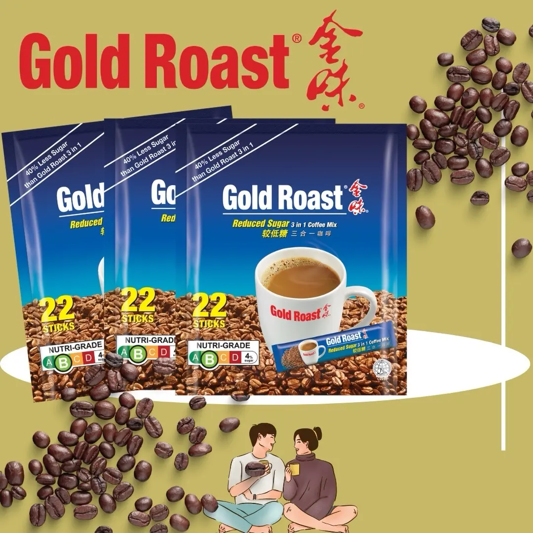 Gold Roast Reduced Sugar 3in1 Instant Coffeemix (15g x 22 sticks) Powdered Instant Beverage
