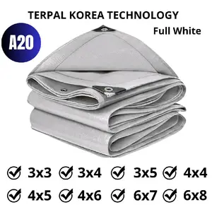 Terpal Plastik Top Quality a20 Putih Ukuran 3x3 3x4 3x5 Meter - Royal King - Camping, Outdoor Gunung Kursi