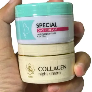 Paket Perawatan Krim siang dan malam viva (Special day cream & Collagen night cream) Mencerahkan Wajah Pelembab Pencerah Muka