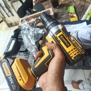 【Gajian Sale】SOARFLY 20V Mesin Bor Baterai lithium Cordless Drill lmpact  Tangan Bor cas murah komplit Bisa besi beton kayu
