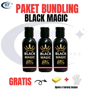 HEMAT ISI 3 BLACK MAGIC SERBAGUNA PENGHITAM BODY DASHBOARD MOTOR 60ML