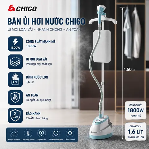 Bàn là hơi nước , bàn là kiểu đứng công suất lớn 1800W là phẳng trong 30 giây, tiết kiệm điện năng, bàn ủi trang bị cảm biến nhiệt thông minh và chíp an toàn khi sử dụng. Bảo hành 2 năm, lỗi đổi mới 7 ngày đầu nhận sản phẩm