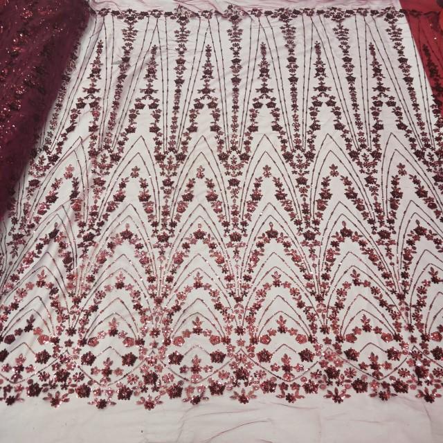 Product Introduction of Tille bordir motif terbaru ful payet bahan kebaya ( harga per 1m )COD 1
